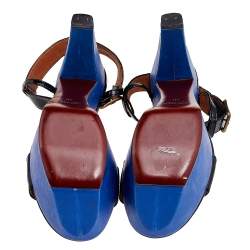 Lanvin Patent Leather Ankle Strap Sandals Size 38