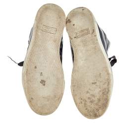 Pre Owned Lanvin Multicolour Leather High Ankle Length Sneakers Size 37