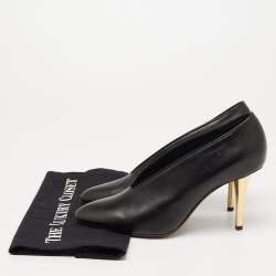 Pre Owned Lanvin Black Leather Pointed Toe  Pumps Size 39
