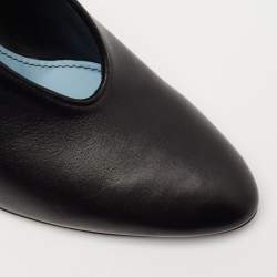 Pre Owned Lanvin Black Leather Pointed Toe  Pumps Size 39