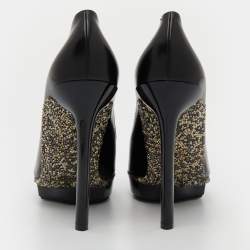 Pre Owned Lanvin Black Leather Embellished Pointed Toe Pumps Size 39