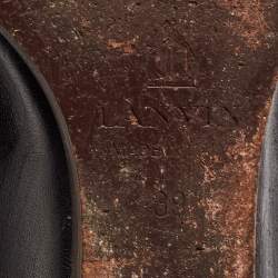 Pre Owned Lanvin Black Leather Knee Length Boots Size 39