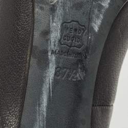 Lanvin Black Leather Pointed Toe Pumps Size 37.5
