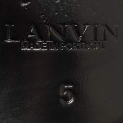 Lanvin Black Patent Leather Lace Up Oxford Size 35.5