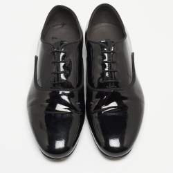 Lanvin Black Patent Leather Lace Up Oxford Size 35.5