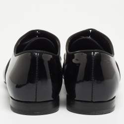Lanvin Black Patent Leather Lace Up Oxford Size 35.5