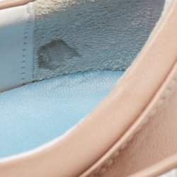 Lanvin Dusty Pink Leather and Patent Cap Toe Low Top Sneakers Size 36