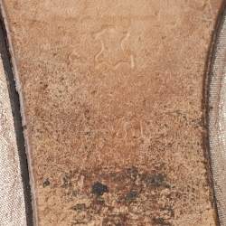 Pre Owned Lanvin Beige Suede Scrunch Ballet Flats Size 39