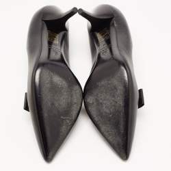Pre Owned Lanvin Black Leather Pointed Toe Pumps Size 39