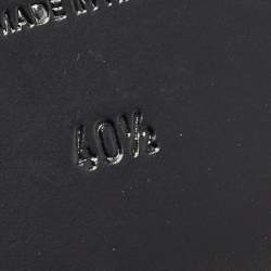 Pre Owned Lanvin Black Leather Fringe Loafers Size 40.5