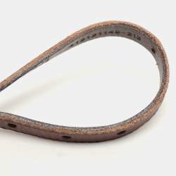Pre Owned Lauren Ralph Lauren Copper Leather Slim Waist Belt S