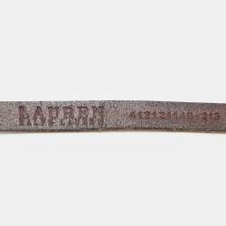 Pre Owned Lauren Ralph Lauren Copper Leather Slim Waist Belt S