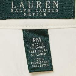 Lauren Ralph Lauren Cream Chiffon Button Front Shirt M