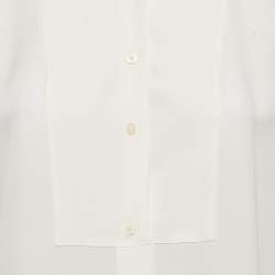 Lauren Ralph Lauren Cream Chiffon Button Front Shirt M