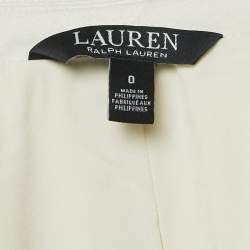 Lauren Ralph Lauren Off White Jersey Badge Applique Jacket XS 