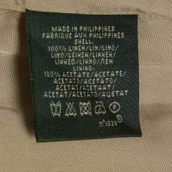 Pre Owned Lauren Ralph Lauren Beige Herringbone Linen Blazer XS