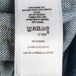 Pre Owned Lauren Ralph Lauren Blue Logo Embroidery Denim Jeans M Waist 33"