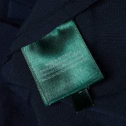 Pre Owned Lauren Ralph Lauren Navy Blue Poplin Knee Length Dress S
