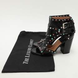 Laurence Dacade Black Patent Leather Stappy Open Toe Sandals Size 40