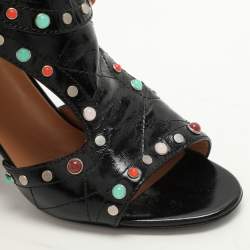 Laurence Dacade Black Patent Leather Stappy Open Toe Sandals Size 40