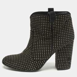 Laurence Dacade Black Suede Pete Studded Ankle Boots Size 39