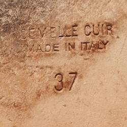 Pre Owned Laurence Dacade Black Leather Buckle Details Ballet Flat Size 37