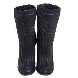 Laurence Dacade Black Leather Buckle Detail Zipper Ankle Boots Size 37.5
