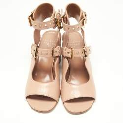 Laurence Dacade Beige Leather Stappy Open Toe Sandals Size 38.5