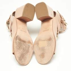 Laurence Dacade Beige Leather Stappy Open Toe Sandals Size 38.5
