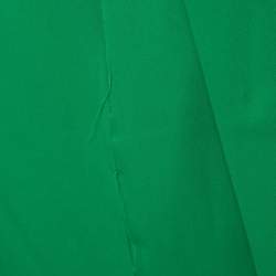 Pre Owned Lavish Alice Green Crepe Asymmetric Mini Dress M