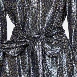 Layeur Metallic Fil Coupe Belted Tunic Top & Maxi Skirt L