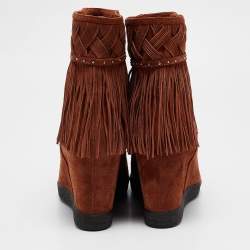 Le Silla Brown Suede Ankle Length Boots Size 36