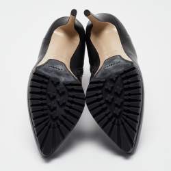 Le Silla Black Leather Pointed Toe Ankle Booties Size 40