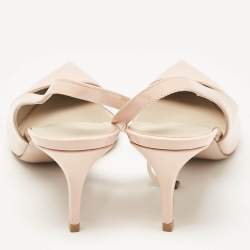 Le Silla Pink Patent Leather and PVC Slingback Pumps Size 39