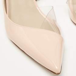 Le Silla Pink Patent Leather and PVC Slingback Pumps Size 39