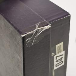 Pre Owned Le Silla Brown Laser Cut Suede Whipstitched Knee Length Boots Size 37