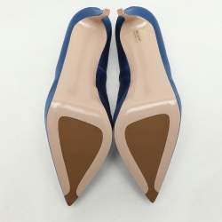 Le Silla Blue Satin Uma Platform Pumps Size 38