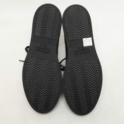 Le Silla Black Lace and Mesh Rhinestone Low Top Sneakers Size 37.5