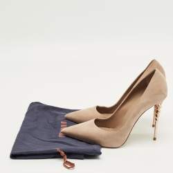 Pre Owned Le Silla Beige Suede Pointed Toe Pumps Size 41