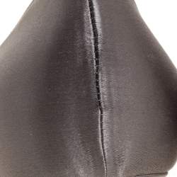 Pre Owned Le Silla Grey Satin Crystal Embellished Strappy Sandals Size 38.5