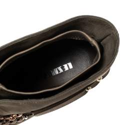 Pre Owned Le Silla Grey Nubuck Leather Ankle Boots Size 40