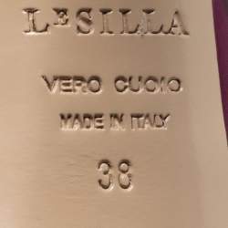 Pre Owned Le Silla Purple Leather Platform Pumps Size 38