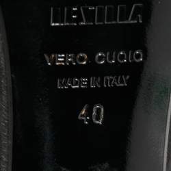 Pre Owned Le Silla Black Nubuck Leather Stivaletto Ankle Boots Size 40