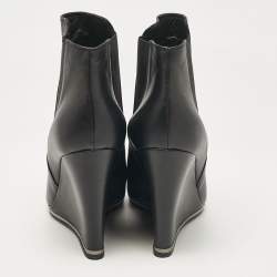 Le Silla Black Leather Ankle Length Boots Size 40