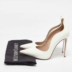 Pre Owned Le Silla White Patent Leather Pumps Size 39.5