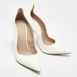 Pre Owned Le Silla White Patent Leather Pumps Size 39.5