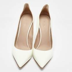 Pre Owned Le Silla White Patent Leather Pumps Size 39.5