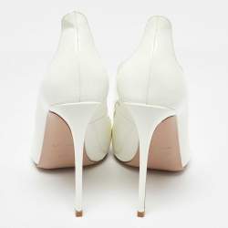 Pre Owned Le Silla White Patent Leather Pumps Size 39.5