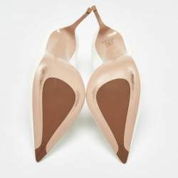 Pre Owned Le Silla White Patent Leather Pumps Size 39.5