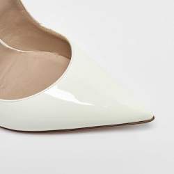 Pre Owned Le Silla White Patent Leather Pumps Size 39.5